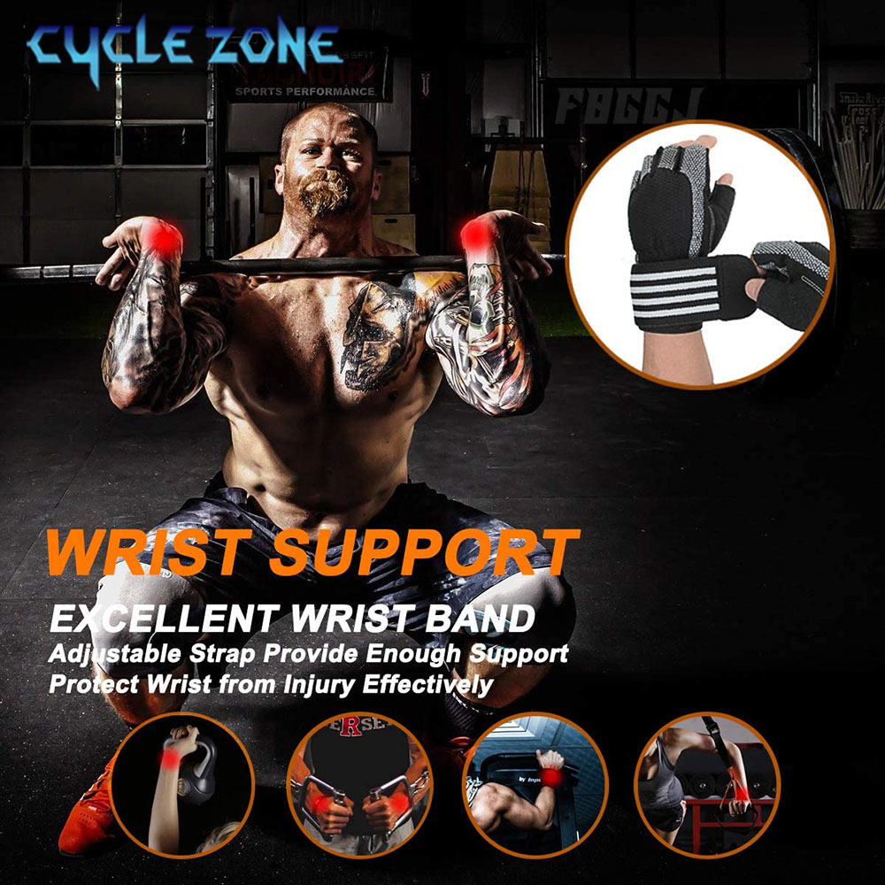1 Pair Half Finger Gym Fitness - đánh giá và giá Crossfit Workout With Equipment