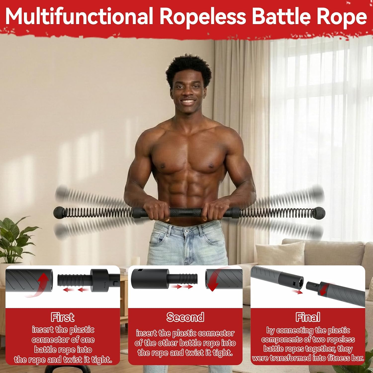 2-in-1 Upgraded Cordless Battl - đánh giá và giá Crossfit Workout With Equipment