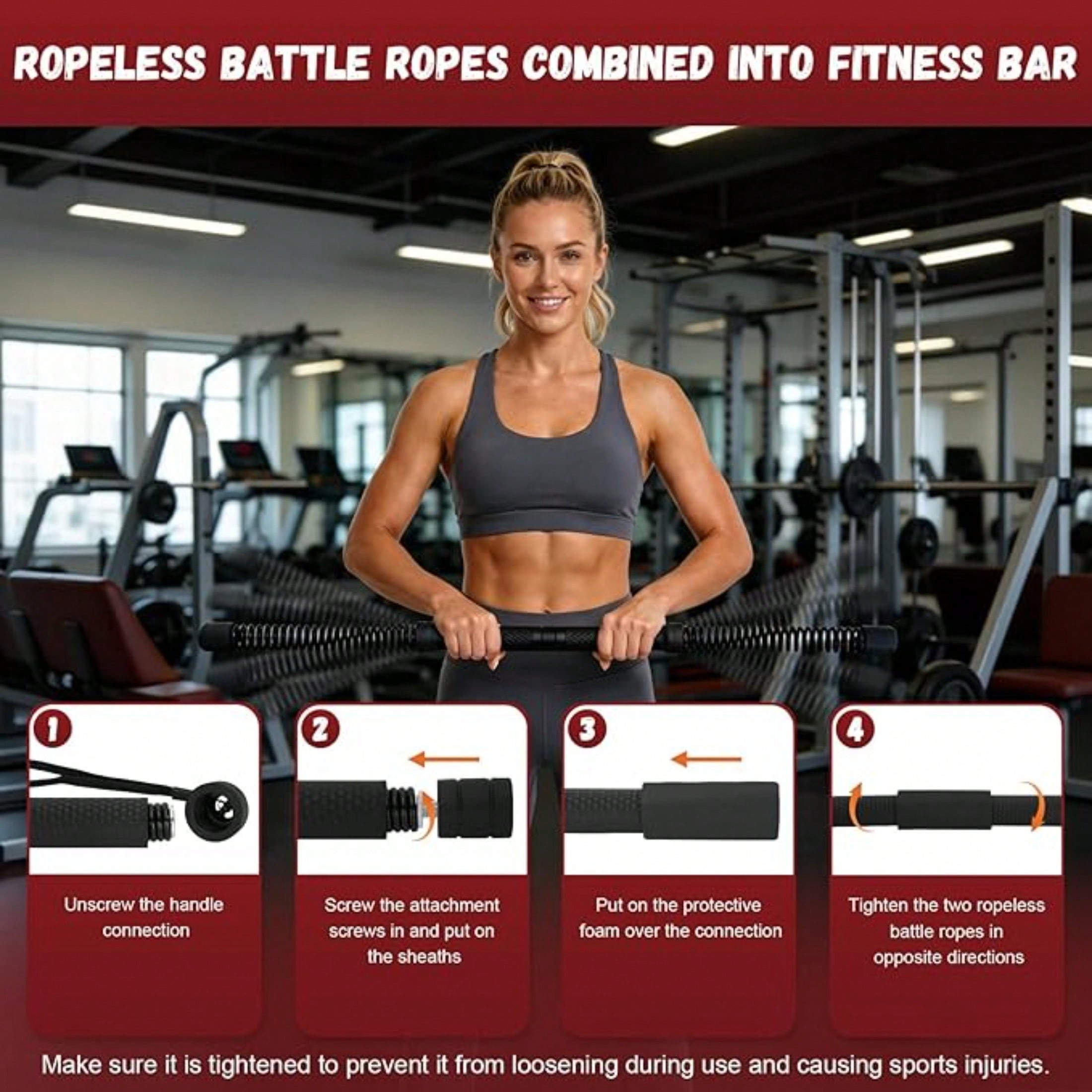2-in-1 Upgraded Cordless Battl - đánh giá và giá Crossfit Workout With Equipment